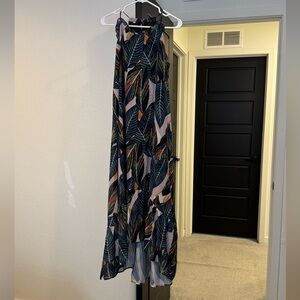 Multicolor Leaf Print Dress